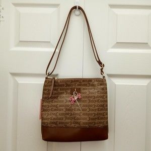 NWT Juicy Couture Gothic Status Brown Love Lock Crossbody Bag